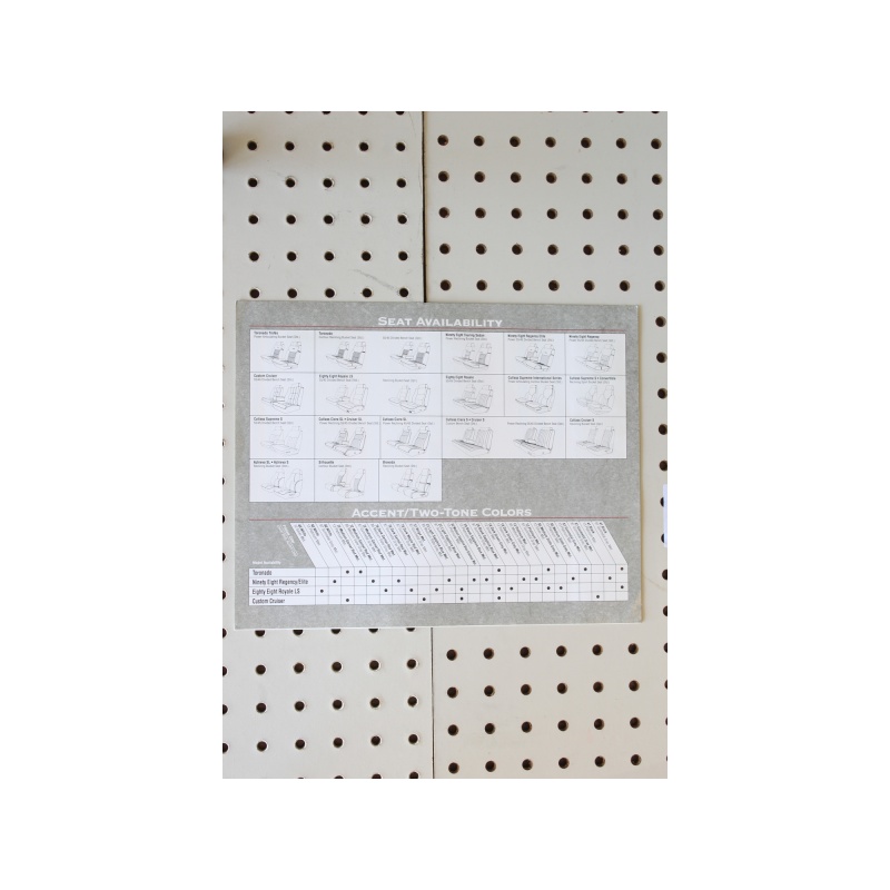 1992 Oldsmobile  Flyer(Bifold) Ext. Color Chart