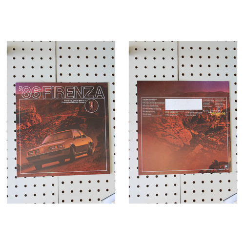 1986 Oldsmobile Firenza Brochure  11 Pages
