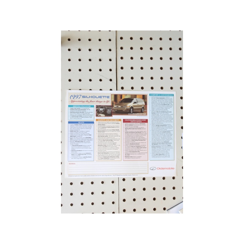 1997 Oldsmobile Silhouette Flyer(Single Page)