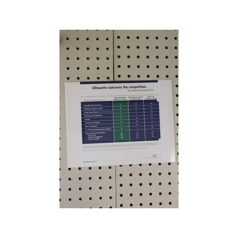 2001 Oldsmobile Silhouette Flyer(Trifold)