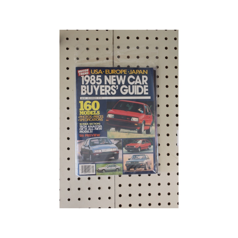 1985   Magazine Motor Trends USA Europe Japan Buyers Guide 124 Pages