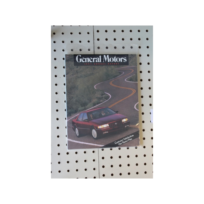 1991   Booklet General Motors Annual Report  50 Pages