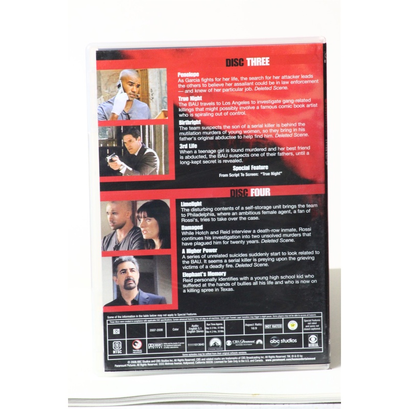 Criminal Minds  Season 3 Discs 3 & 4 DVD:5770
