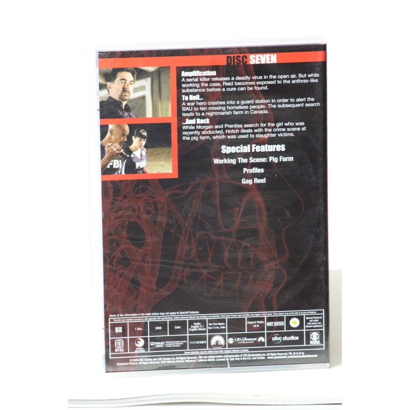 Criminal Minds  Season 4 Disc 7 DVD:5772