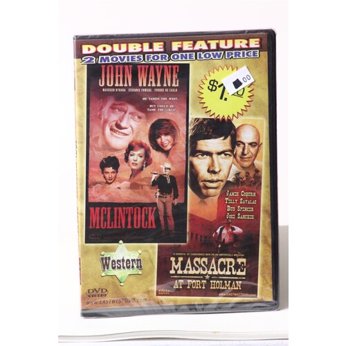 Double Feature  John Wayne - MCLINTOCK -  Massacre at Fort Holman DVD:5832