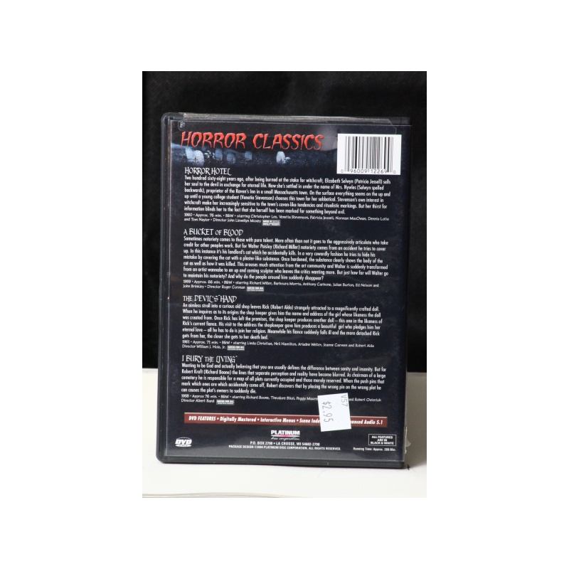 Great Horror Classics: Horror Hotel / A Bucket Of Blood / The Dev DVD:5836
